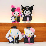 Load image into Gallery viewer, Graduation Plush 35cm Cinnamoroll Kuromi Hello Kitty Toy
