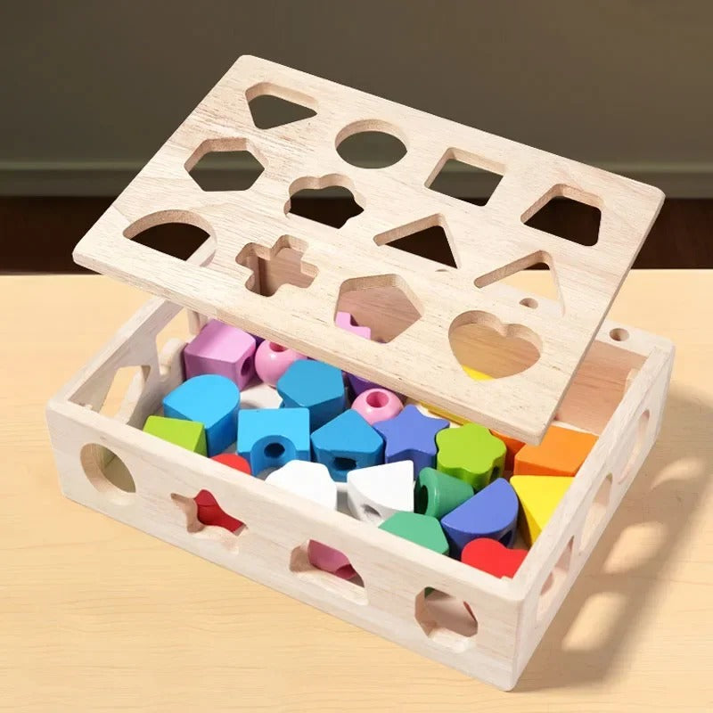 Montessori 5-in-1 Wooden Sorting & Matching Toy for Kids
