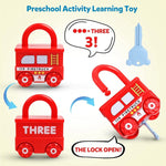 Load image into Gallery viewer, Montessori Lock &amp; Key Toy Set – Car Train Learning Fun
