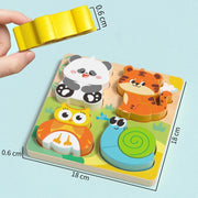 4-in-1 Wooden Animal Puzzles – Educational Toy for Kids