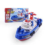 Load image into Gallery viewer, Kids Electric Fire Rescue Boat Toy – Lights, Music, Spray

