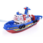 Load image into Gallery viewer, Kids Electric Fire Rescue Boat Toy – Lights, Music, Spray
