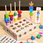 Load image into Gallery viewer, Montessori 5-in-1 Wooden Sorting &amp; Matching Toy for Kids
