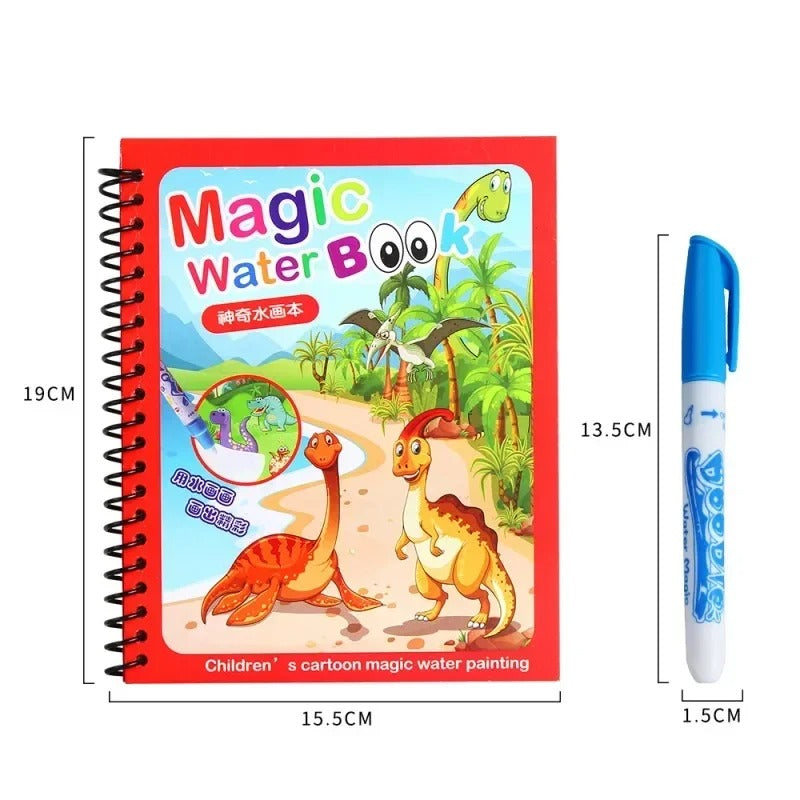 Magic Water Coloring Book with Pen for Kids Ages 2–4