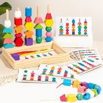 Load image into Gallery viewer, Montessori 5-in-1 Wooden Sorting &amp; Matching Toy for Kids
