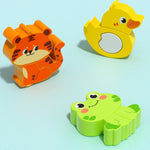 Load image into Gallery viewer, 4-in-1 Wooden Animal Puzzles – Educational Toy for Kids
