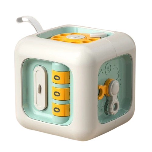 Montessori Sensory Baby Cube Toy – 6-in-1 Learning Board