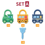 Montessori Lock & Key Toy Set – Car Train Learning Fun